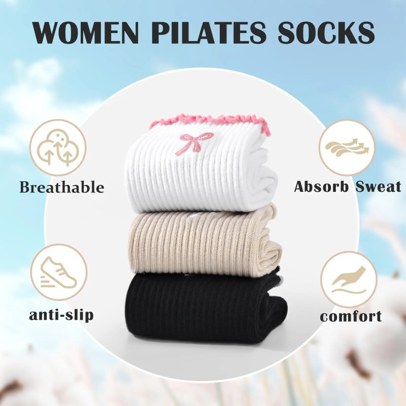 Yoga For Fitness - Calcetines Profesionales de Yoga, con Correa