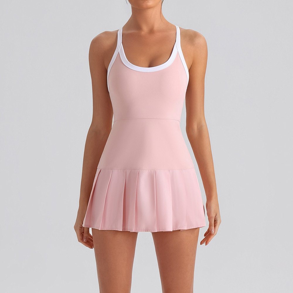 Yoga Fitness Dress - Vestido de yoga plisado de una