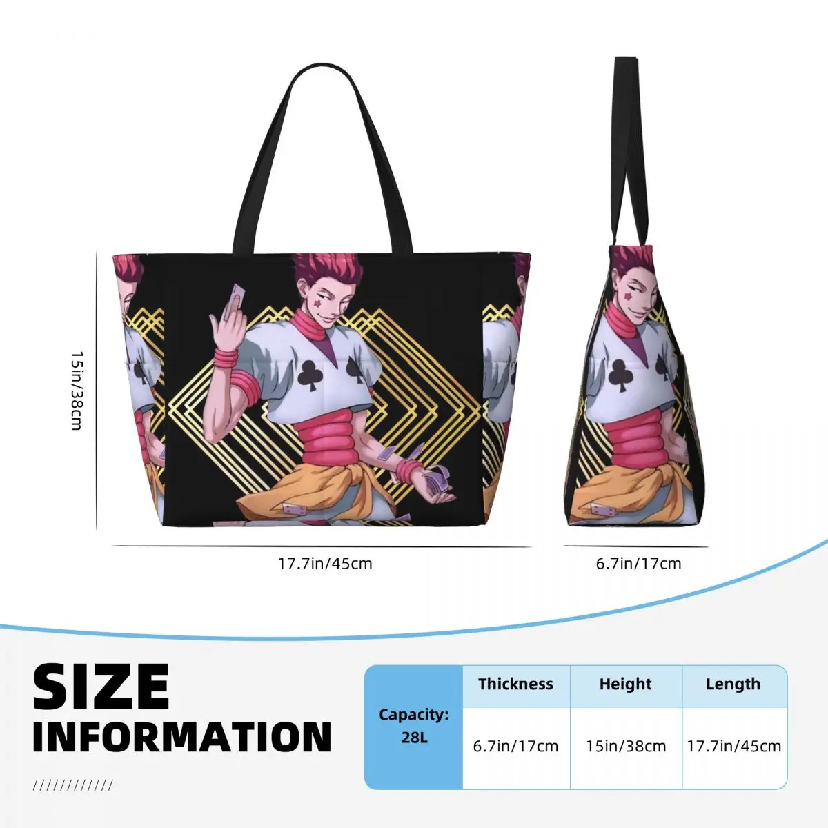 Bolsa de Playa Hisoka Anime Hu - Yoga Fitness Tote reseña y precio