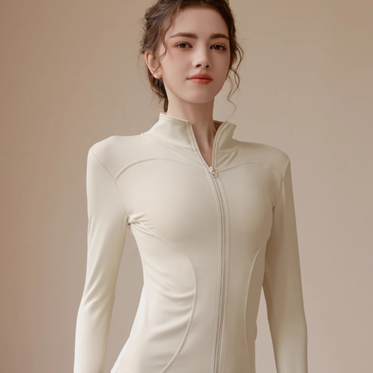 Top de terciopelo con cuello l - Yoga Fitness Jacket reseña y precio