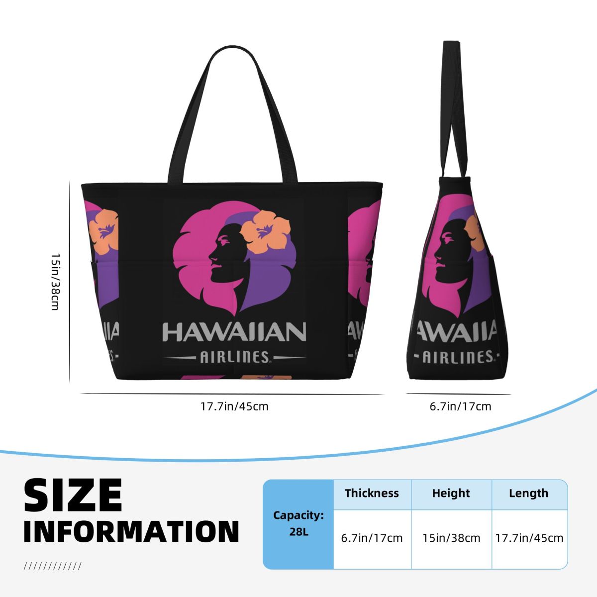 Hawaiian Airlines Herc Travel  - Yoga Fitness Tote reseña y precio