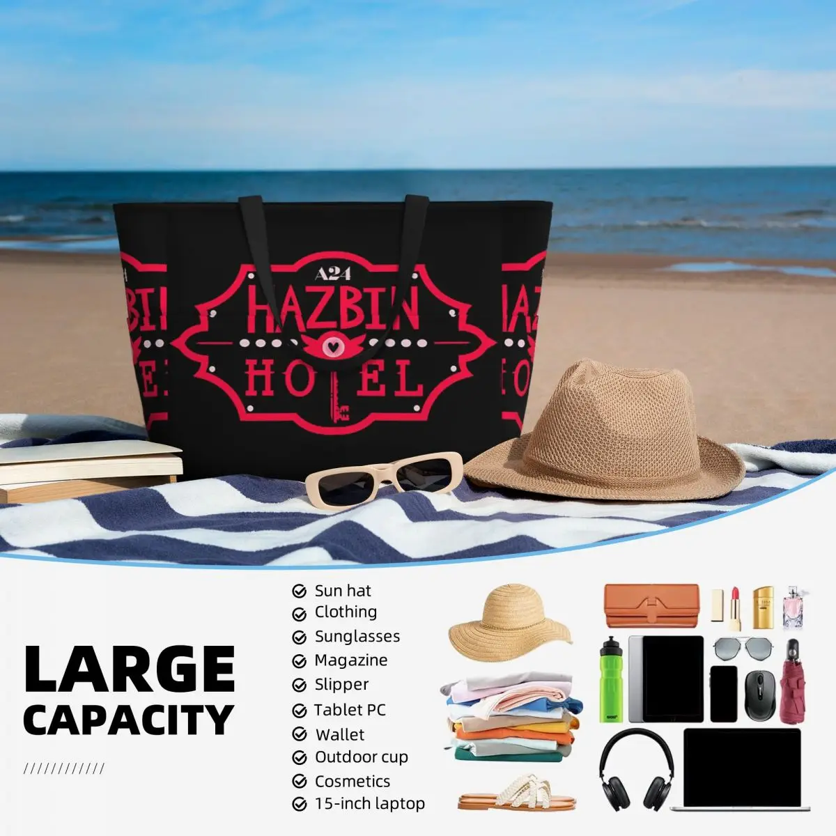 Bolsa de playa Hazbin Hotels C - Yoga Fitness Hotel reseña y precio