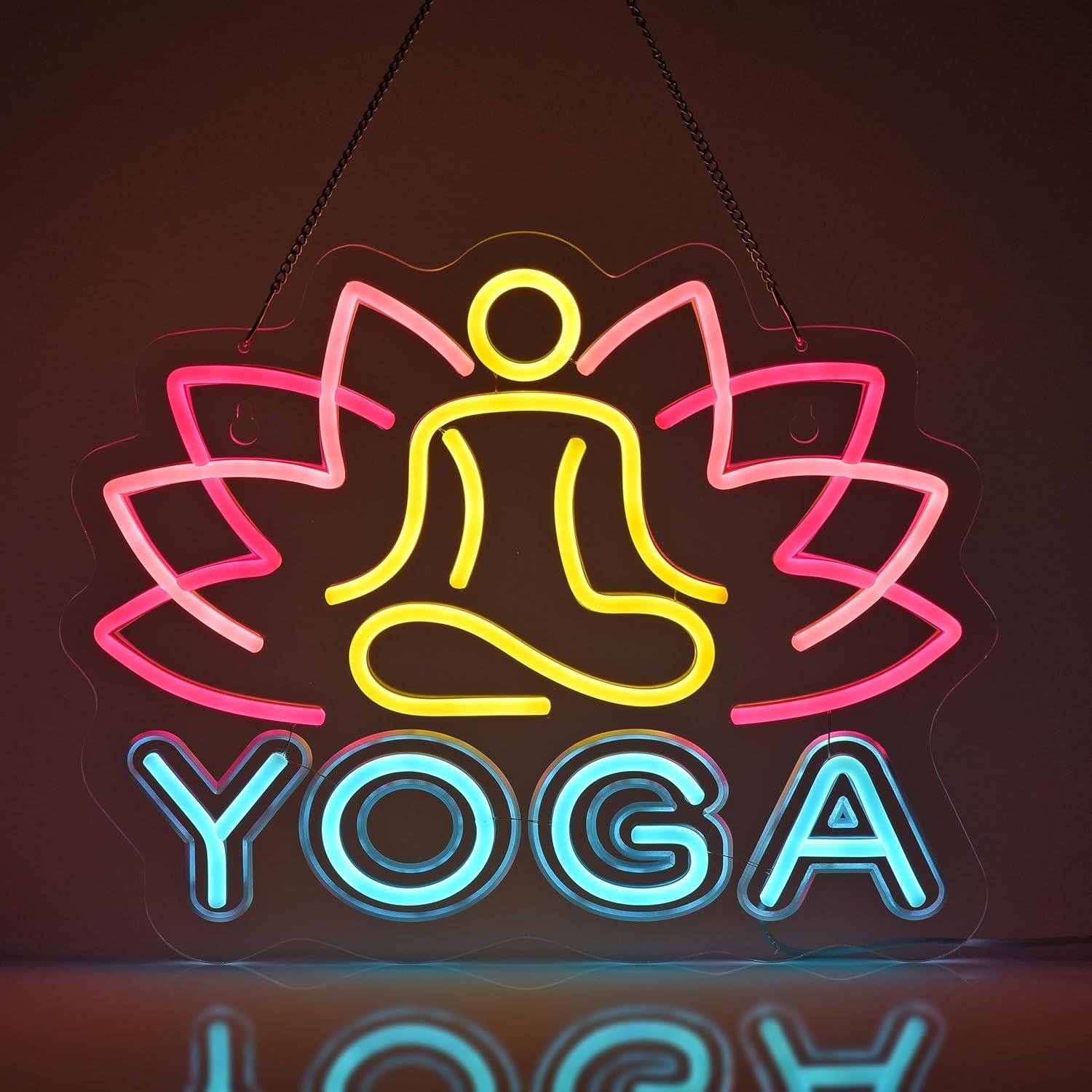 Letrero de Neón de Yoga, Luces - Yoga Fitness Rooms reseña y precio