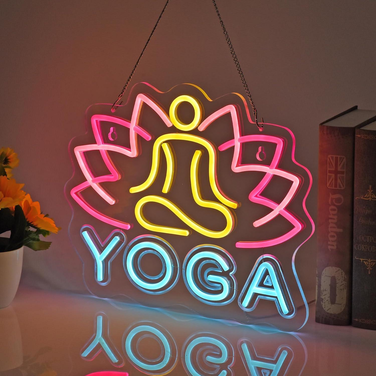 Letrero de Neón de Yoga, Luces - Yoga Fitness Rooms reseña y precio
