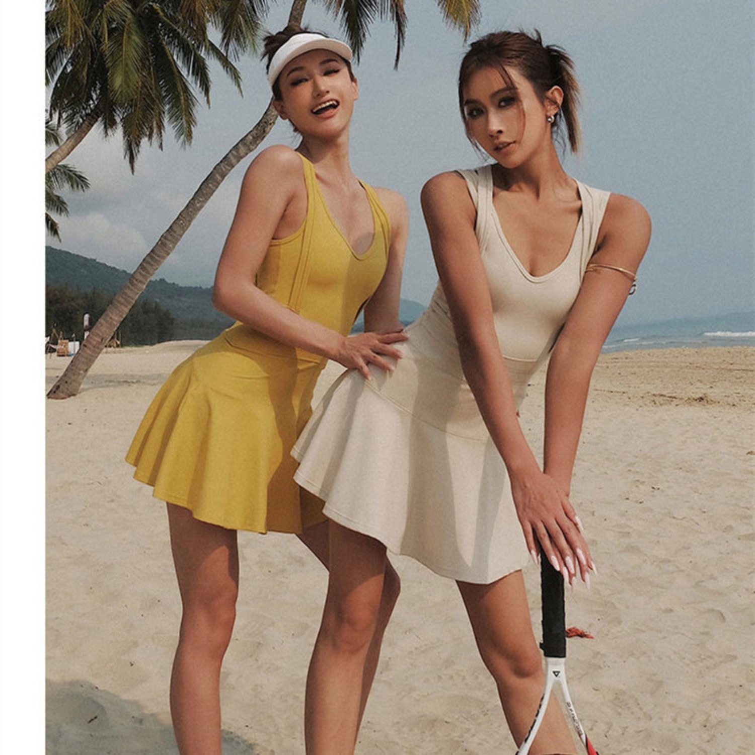 Vestido corto acolchado sin es - Yoga Fitness Dress reseña y precio