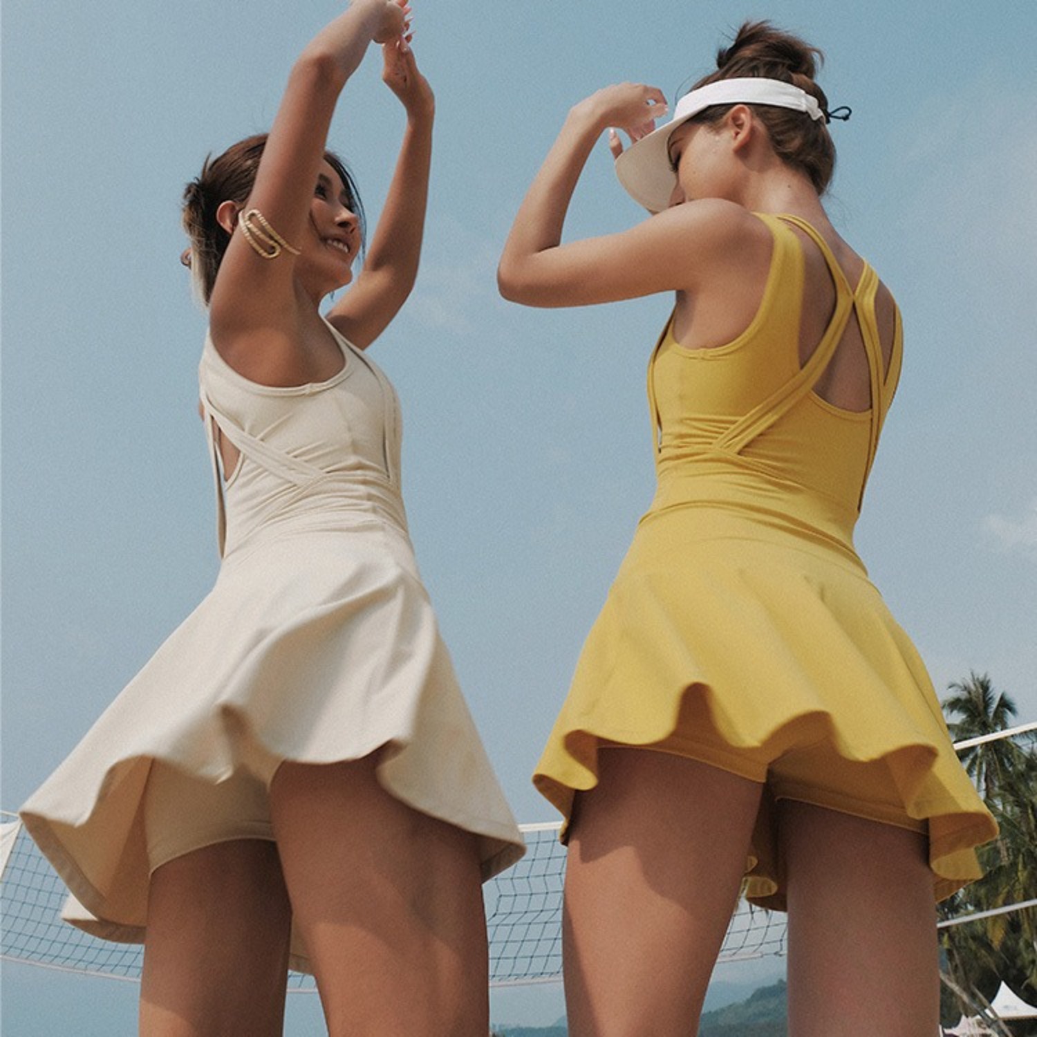 Vestido corto acolchado sin es - Yoga Fitness Dress reseña y precio