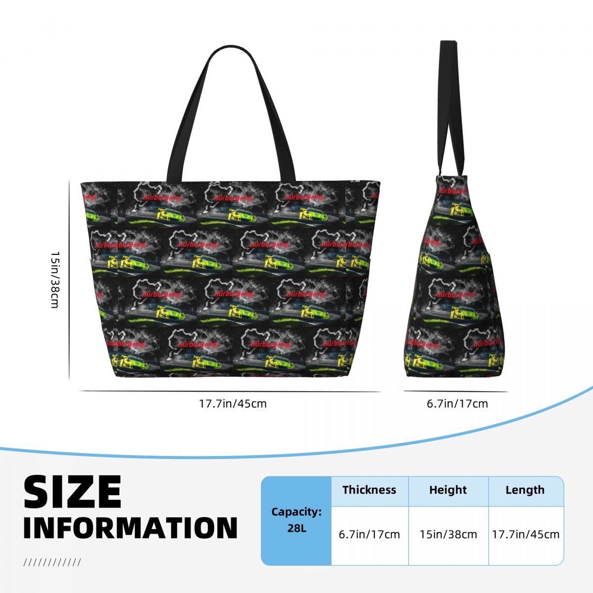 Bolso de playa con estampado N - Yoga Fitness Tote reseña y precio