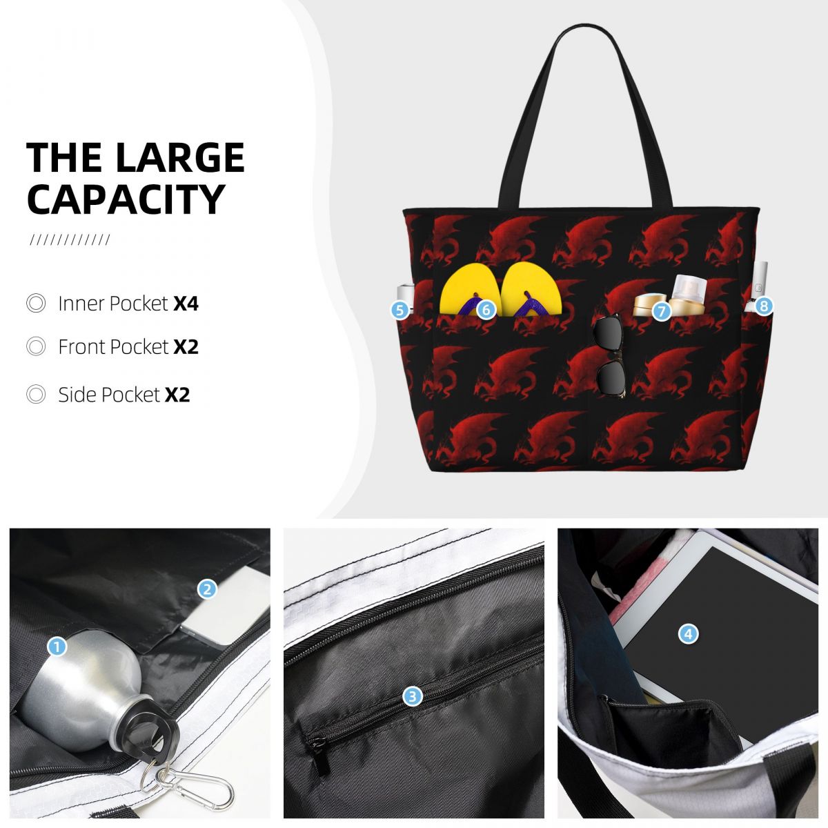 Dragon Age Origins Blood Drago - Yoga Fitness Tote reseña y precio